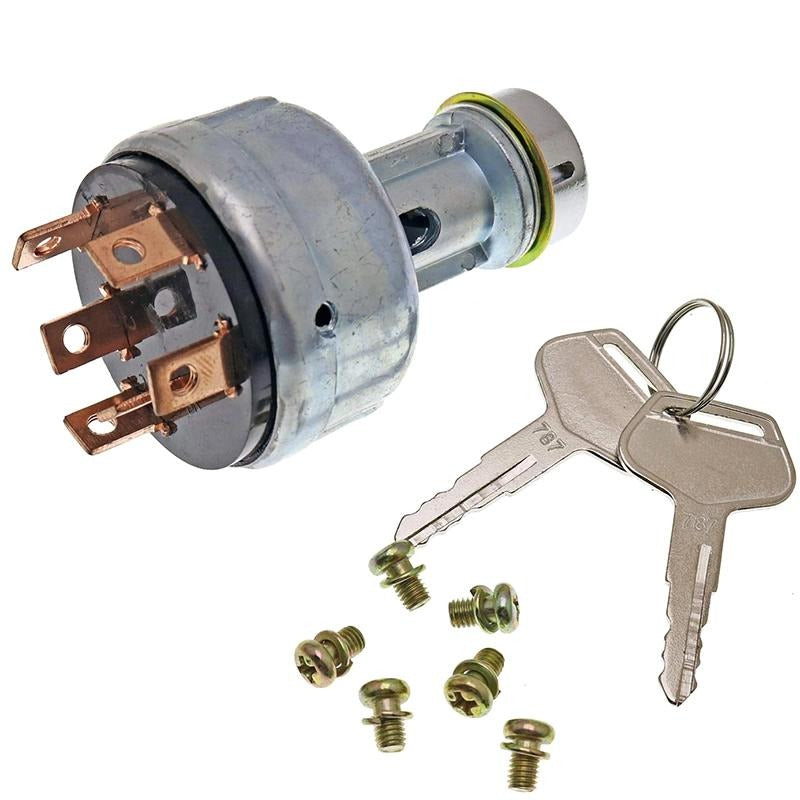 Ignition Starter Switch 08086-10000 With Keys for use with Komatsu Skid Steer Loader & Wheel Dozer & Compactor & Scrapper